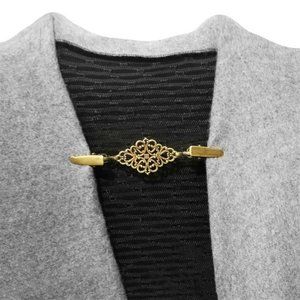 Sweater,  Blouse, Shawl, Clips ~ Fancy Filigree ~ Bronze Or Silver